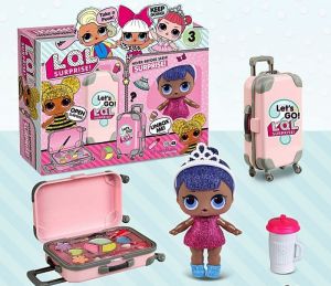 Кукла L.O.L. "Глиттер" с чемоданом и бутылочкой (арт. BB906)