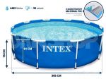 Каркасный круглый бассейн Metal Frame Pool + насос (Intex 28202)