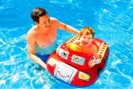 Надувной детский плотик-круг "Baby Floats", Пожарная машина (Intex 59586-1)