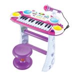 Детское пианино-синтезатор - Музыкант, Розовое (Joy Toy 7235)