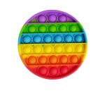 Антистресс сенсорная игрушка - Pop It, силиконовый Push Up Bubble (Радужный Круг)