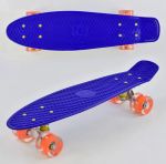 Скейт Penny Board, светящиеся колеса, Синий (Best Board 76761)