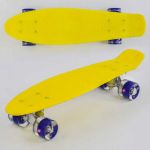 Скейт Penny Board, светящиеся колеса, Желтый (Best Board 76761)