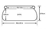 Тент для надувного круглого бассейна - 244 см (Intex 28020)