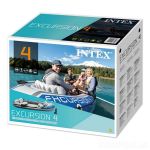 Четырехместная надувная лодка Excursion 4 Set с веслами и насосом (Intex 68324)