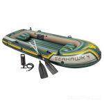 Четырехместная надувная лодка Seahawk 4 Set с веслами и насосом (Intex 68351)