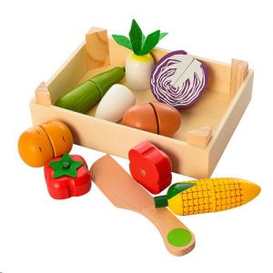 Деревянная игрушка "Разрезные овощи на магнитах" (Woody MD0173)