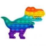 Антистресс сенсорная игрушка - Pop It, силиконовый Радужный Push Up, (Динозавр XXL)