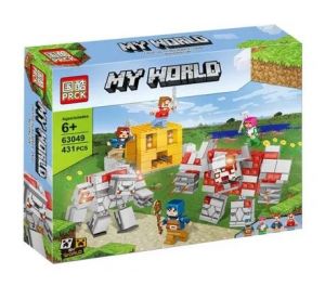 Конструктор "My world - Minecraft - Битва с красным монстром и Големом" (PRCK 63049)